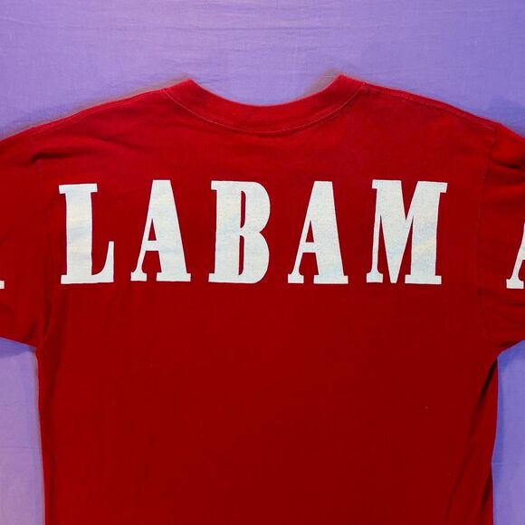 Vintage Alabama Single Stitch T-Shirt Crimson Tide NCAA Roll Tide - Picture 2 of 5